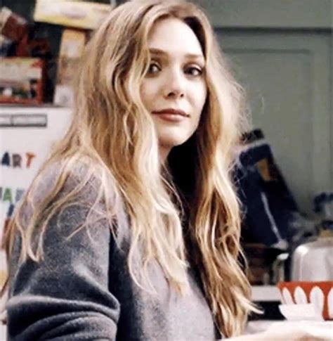 Elizabeth Olsen Looking Right Into Your Eyes As You Stroke For Her