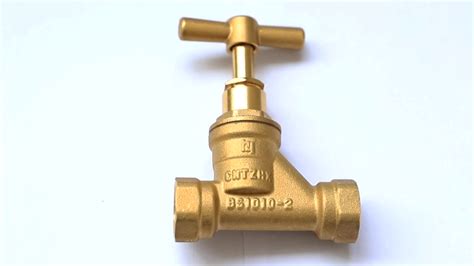 garden 2 way water pipe brass stop cock valve from taizhou hengxin valve technology