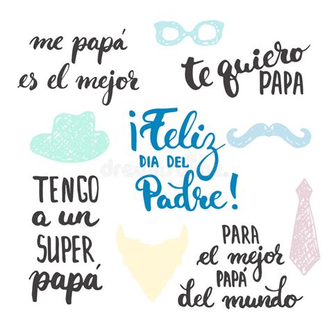 Vectores de feliz dia papa. Las Frases De La Caligrafía De Las Letras Del Día De Padre ...
