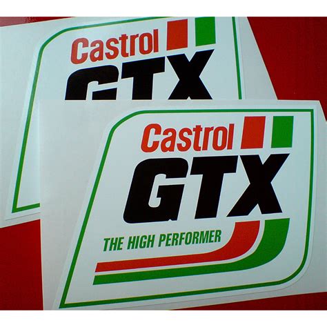 Castrol Gtx Oil Stickers High Performer