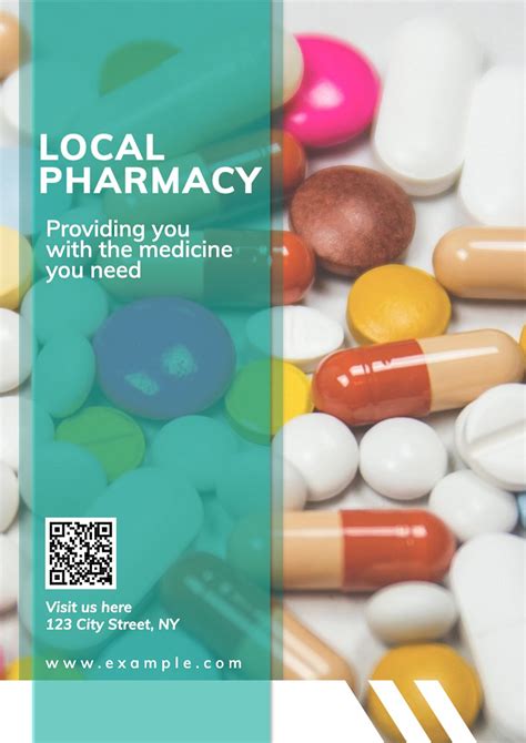 Local Pharmacy Poster Template Editable Premium Editable Template