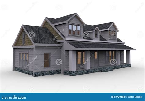 Three Dimensional House Stock Illustration Illustration Of Frame