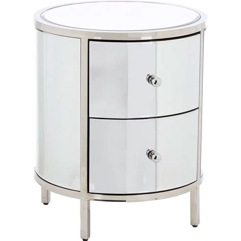 Check out the latest incredible tkmaxxfanfinds. Silver Tone Mirrored Round Beside Table 52x44cm - Bedroom ...