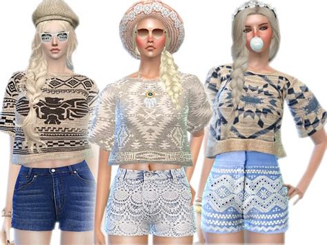 The Sims Resource Aztec Print Winter Fantasy Set By