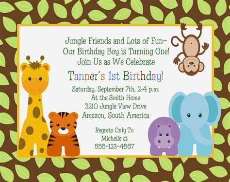 safari themed baby shower invitation templates printable
