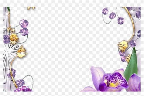 Download Purple Flower Borders And Frames Purple Flowers Golden