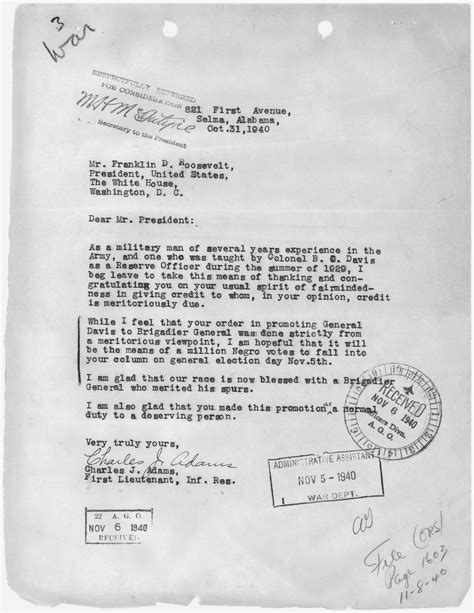 (surname) and this doesn't sound respectful. File:Letter from First Lieutenant Charles J. Adams of Selma, Alabama, U. S. Army Infantry ...