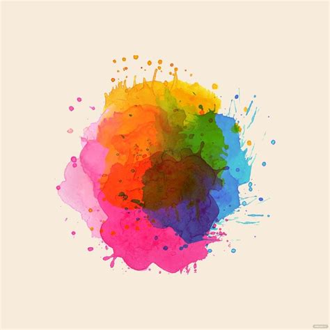 Rainbow Color Splash Vector In Illustrator Svg  Png Eps