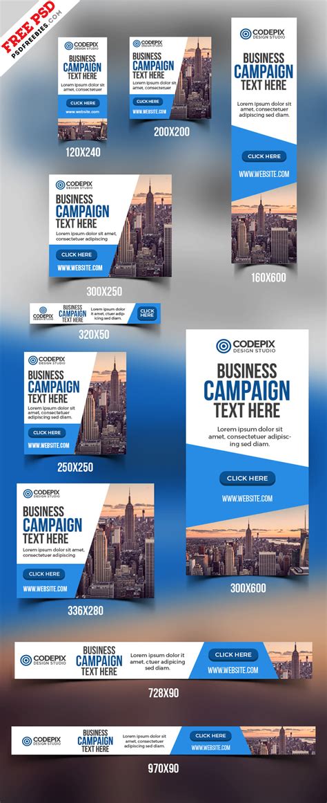 Multipurpose Business Web Banner Ads Psd