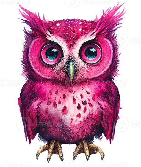 Cute Pink Owl Isolated Ai Generative 23932525 Png