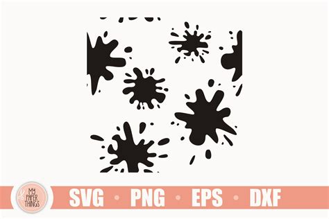 Paint Splatter Svg Seamless Pattern Svg Cut Files Design The Best