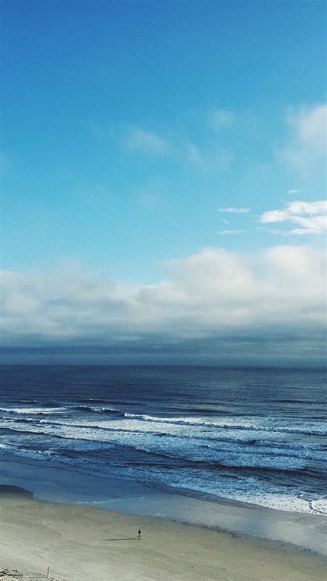 Ocean Blue Sky Cloud Nature Iphone 8 Wallpapers
