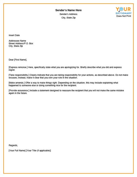 2022 Apology Letter Template Fillable Printable Pdf Forms Handypdf