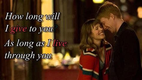Best lyrics from love songs. How long will I love you (+ lyrics) "About time" movie ...