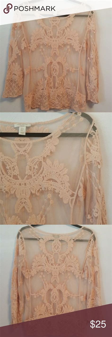 Saint Tropez West Sheer Lace Top Saint Tropez West Sheer Lace Top