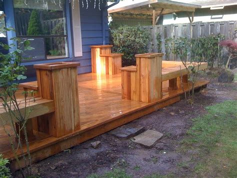 Cedar Deck Wbuilt In Planters And Benches Yelp