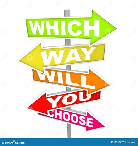 Arrow Signs Which Way Will You Choose Illustration 17330677 Megapixl