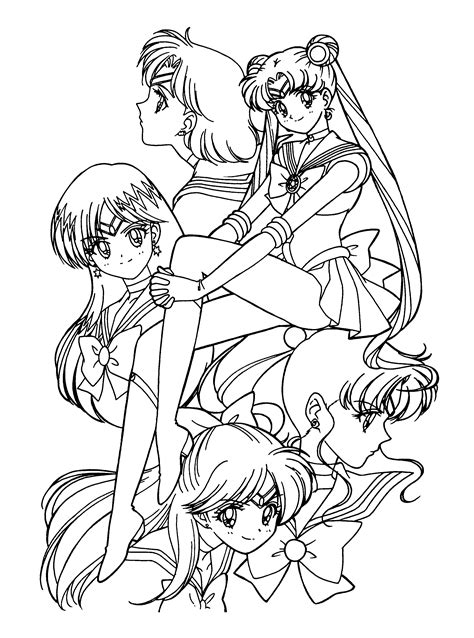 Coloring is a great activity! Sailor moon coloring pages to download and print for free