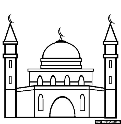 Mosque Coloring Page From Coloringmosqueaspx