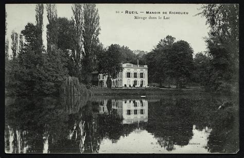Rueil Malmaison Manoir De Richelieu Mirage Dans Le Lac Carte