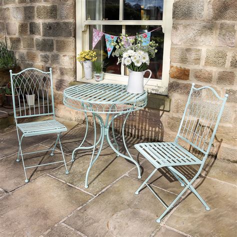 Order your outdoor bistro set from homebase today. summerhouse blue bistro table and chairs set by dibor ...