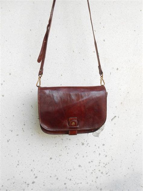 Vintage Leather Bag The Bridge Chestnut Brown Leather Crossbody Bag