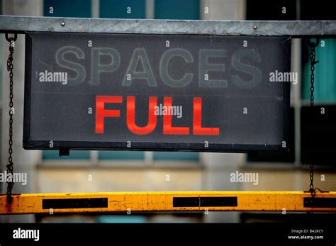 A Red Car Park Full Sign Stock Photo Alamy