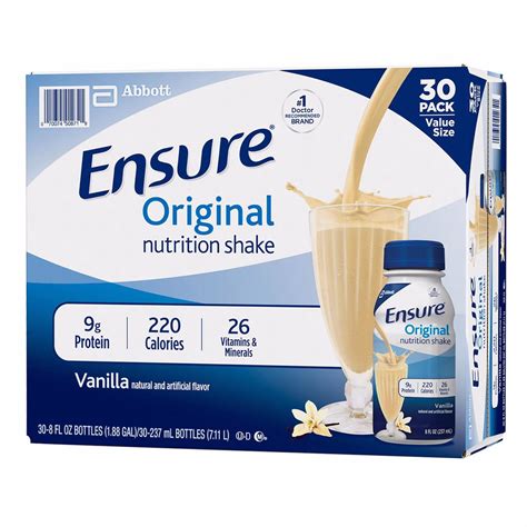 Ensure Original Nutrition Shake 8 Fl Oz 30 Pack Vanilla
