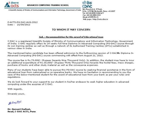 Corporation bank education loan application form can be available online or offline at bank branches. CDAC 2016 Bank Loan Letter Information | CrazyEngineers