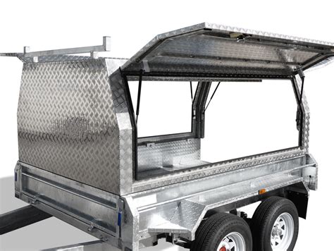 We can manufacture a tradesman canopy to suit your trailer. 8x5 Tandem Tradesman Trailer Aluminium Canopy Heavy Duty ...