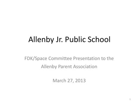 Allenby Jr Public School Parent Association