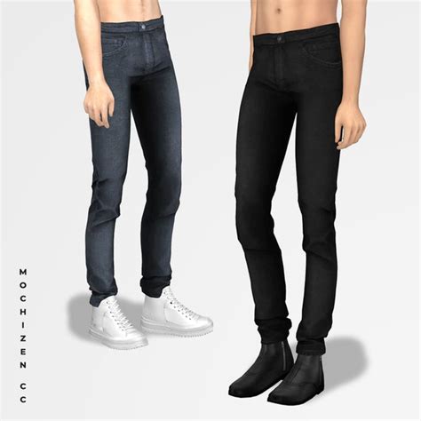 Mochizen Cc Sims 4 Slim Fit Jeans Male Cc