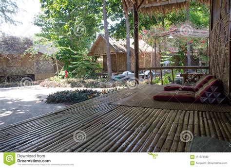 Wooden Bamboo House Resort At Lipe Islandthailand Stock Photo Image
