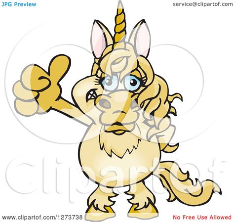 Clipart Of A Happy Unicorn Giving A Thumb Up Royalty Free Vector Illustration By Dennis Holmes