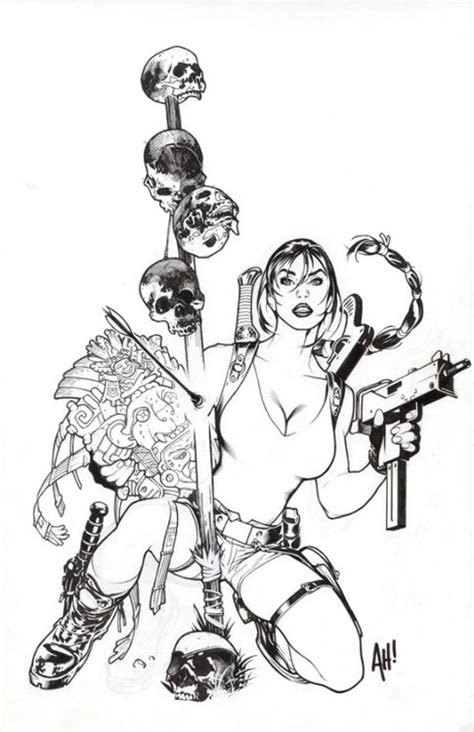 Lara Croft Adam Hughes Cover Art For Tomb Raider Magazine Comic Art Tomb Raider Adam Hughes