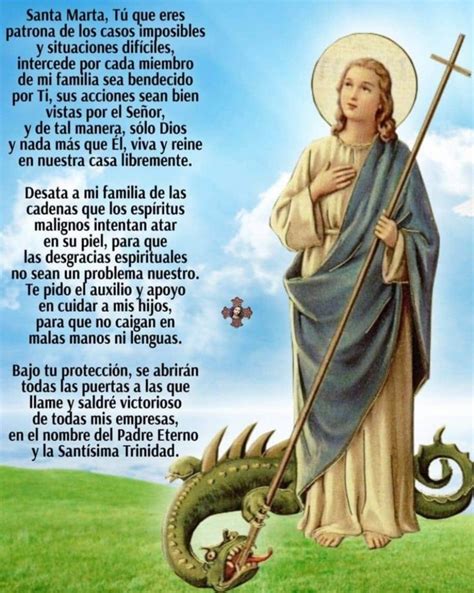 Feliz Gran Dia Santa Marta💗ejemplo De Vidade Amor Benditaamada Y