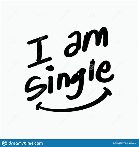 I Am Single Hand Drawn Typography Stock Vector Illustration Of Help
