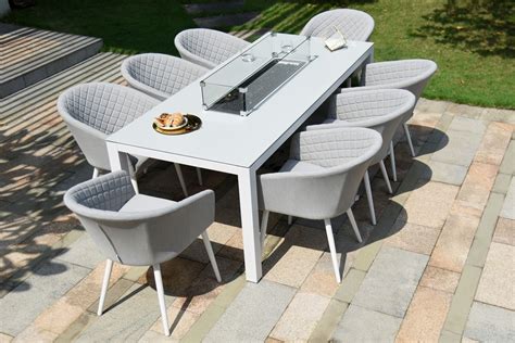 Orle dining 9 pc set (dining table & 8 side chairs), created for macy's $2,791.00 sale $1,899.00 Ambition 8 Seat Rectangle Dining Set With Fire Pit - Lead Chine | The Clearance Zone