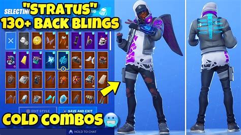 New Stratus Skin Showcased With 130 Back Blings Fortnite Battle Royale Best Stratus Combos
