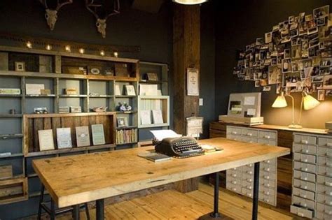 42 Awesome Rustic Home Office Designs Digsdigs