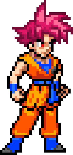 Super Saiyan Goku Super Saiyan Goku Pixel Art X Png Download Sexiz Pix
