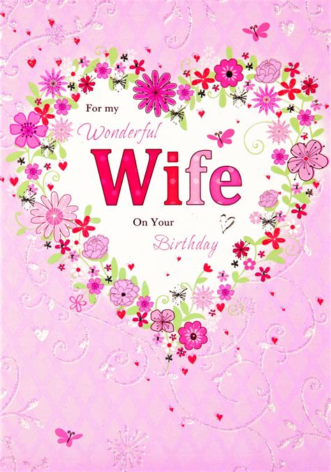 Lovely Wife Birthday Greeting Card Cards Love Kates Wife Birthday