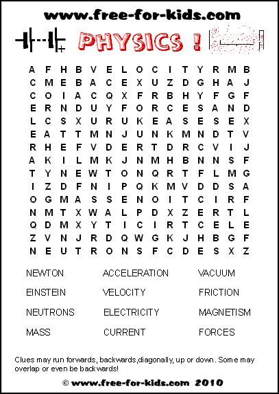 Physics Wish It Was As Easy As This Tt Free Printable Word Searches