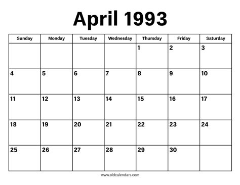 We did not find results for: April 1993 Calendar - Printable Old Calendars