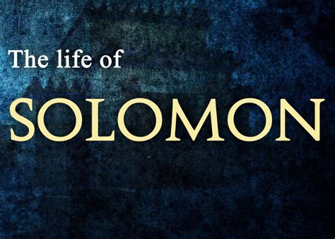 The Life Of Solomon Part 1 Holding On To The Reigns The Fort