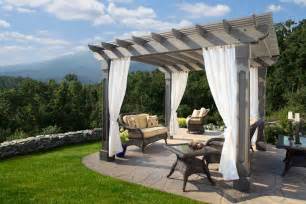 Outdoor Curtains For Pergola Furniture Ideas Deltaangelgroup