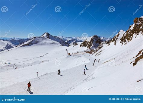 Mountains Ski Resort Innsbruck Austria Stock Image Image Of Cable