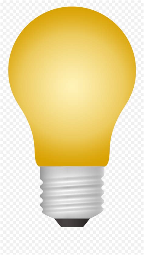Incandescent Light Bulb Emoji Led Lamp Symbol Light Bulb Vector Png