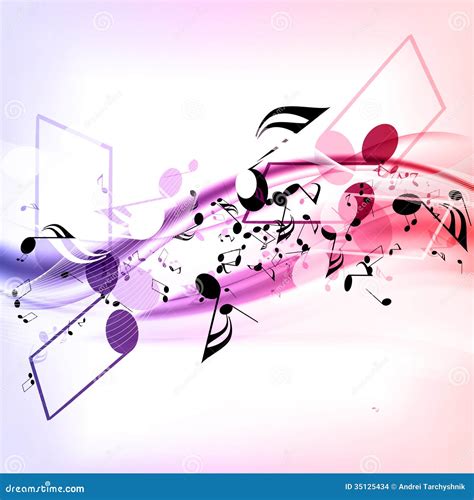 Abstract Musical Background With Notes Stock Vector Illustration Of