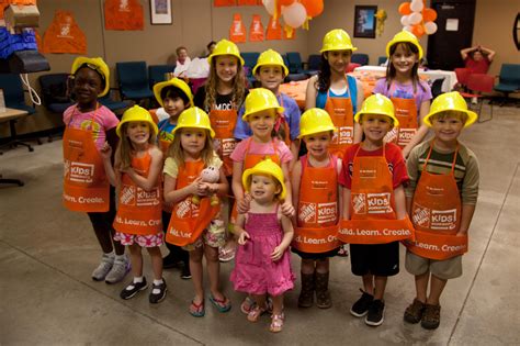 kids at home depot party - Dad Is Learning